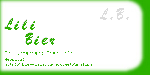 lili bier business card